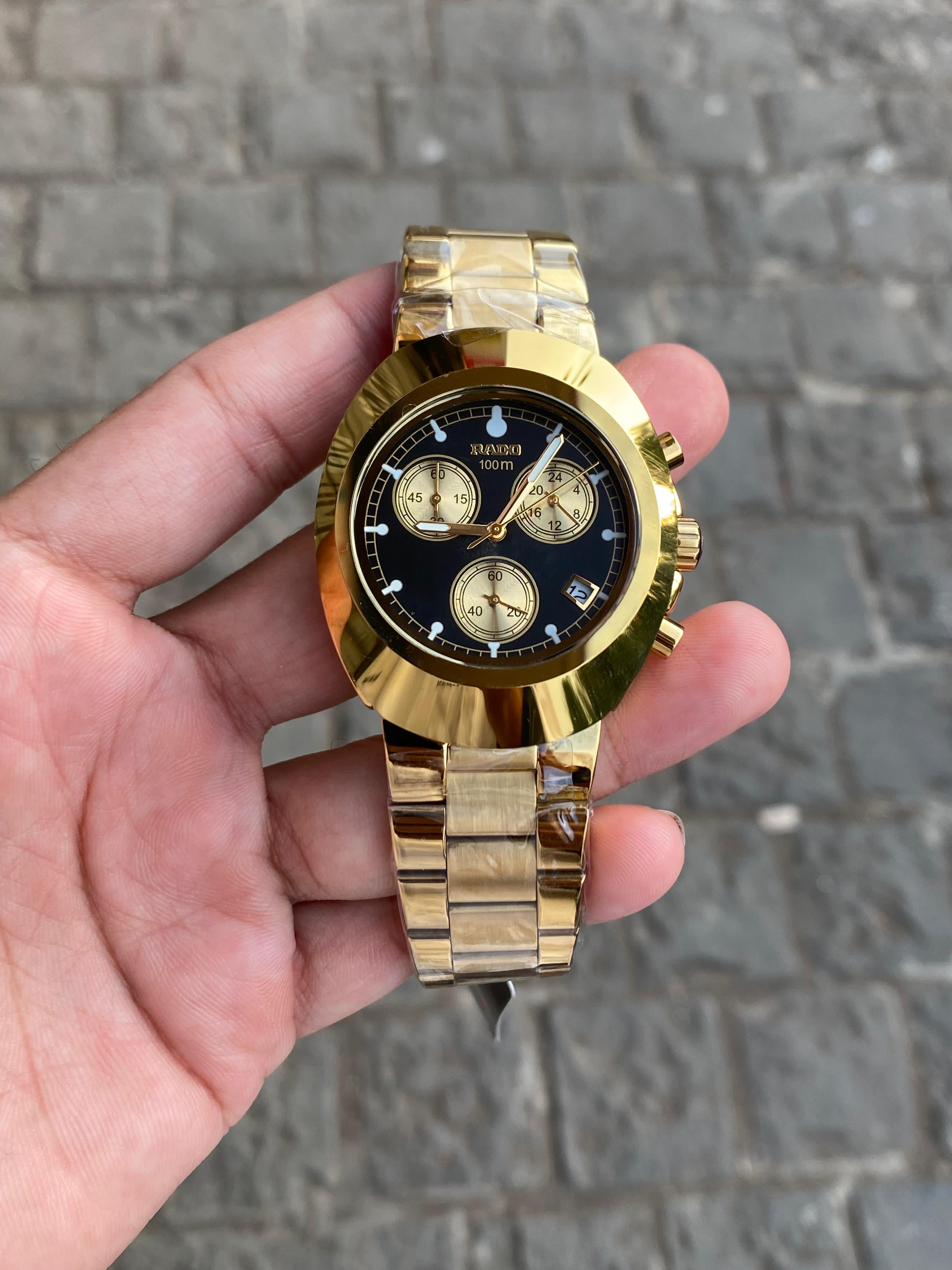 Rado Black & Gold Luxury Analog Watch