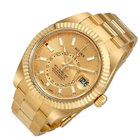 RLX Skydweller premium quality chain watch Golden