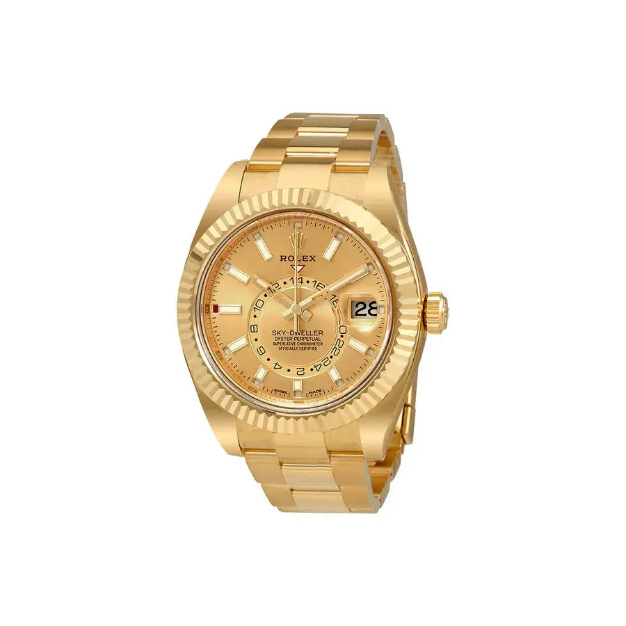 RLX Skydweller premium quality chain watch Golden