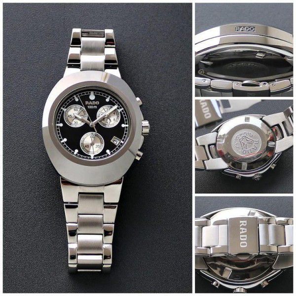 Rado Luxury Analog Watch Black Silver