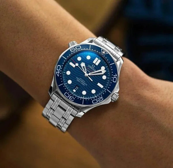 Omegaa Seamaster Aqua Terra Silver Blue