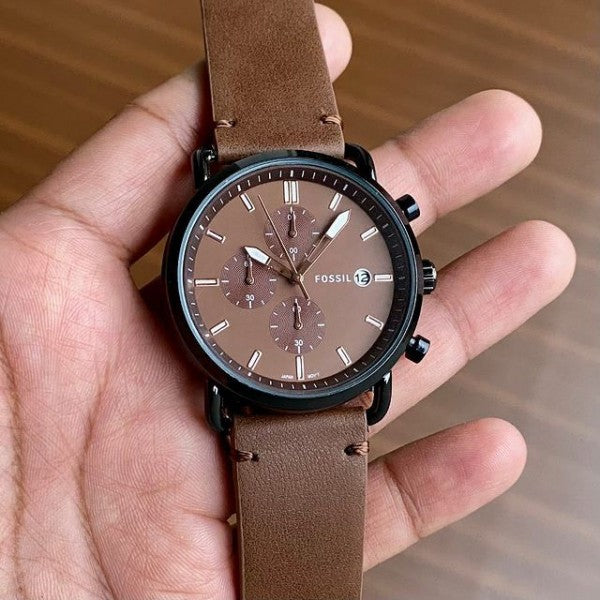 Fossiil Chronograph –  Brown Leather Edition