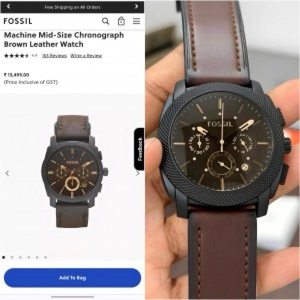 Fosiil Automatic Skeleton Watch – Black & Bronze Edition