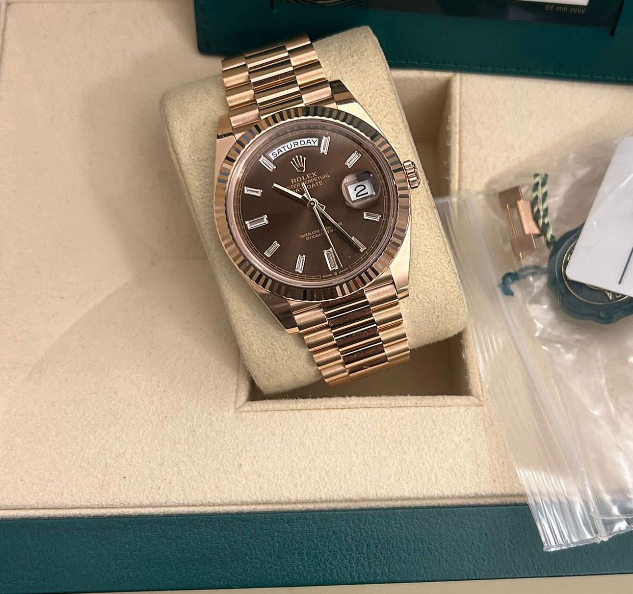 RLX Day-Date premium quality 7A Watch chocolate dial