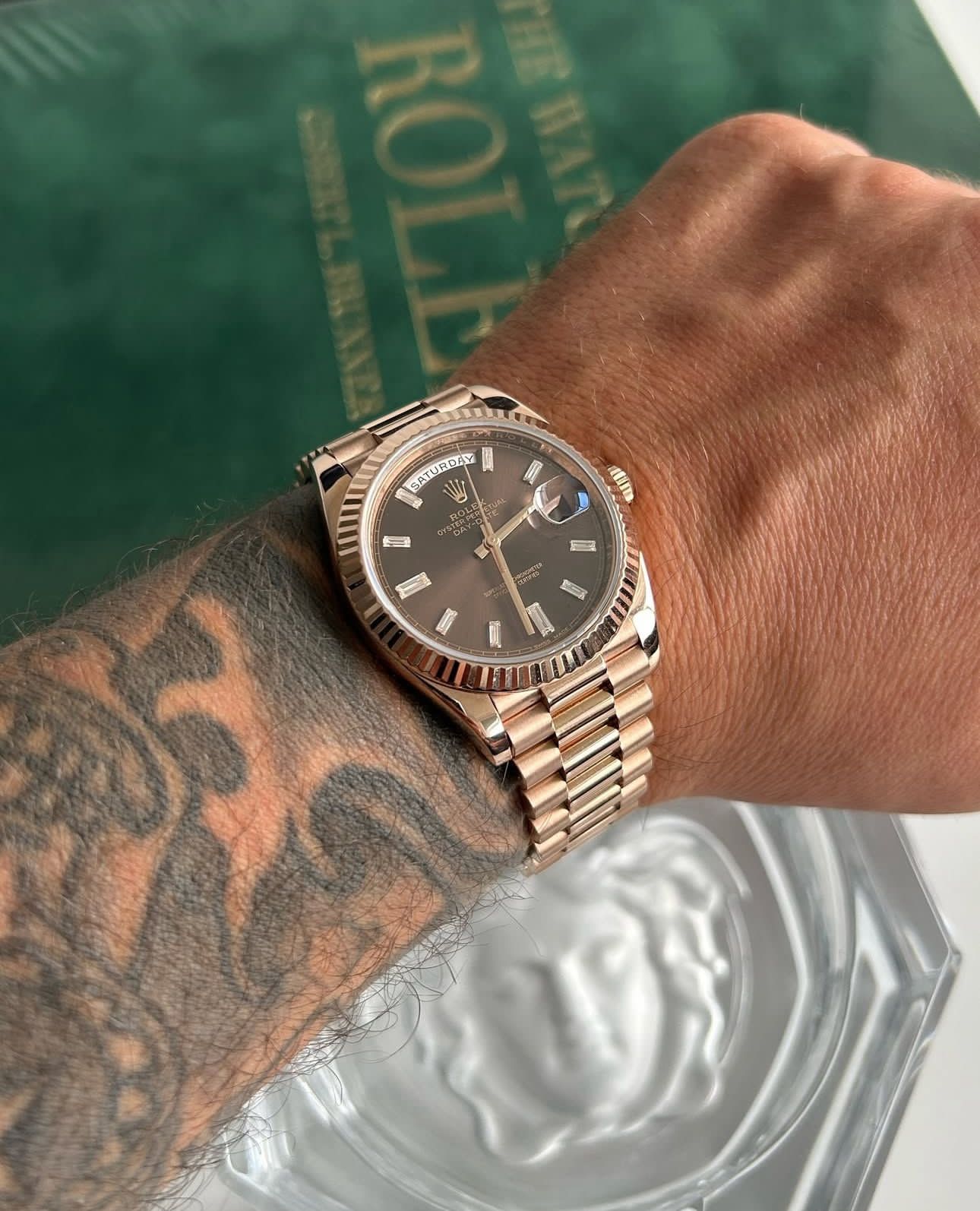 RLX Day-Date premium quality 7A Watch chocolate dial