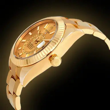RLX Skydweller premium quality chain watch Golden