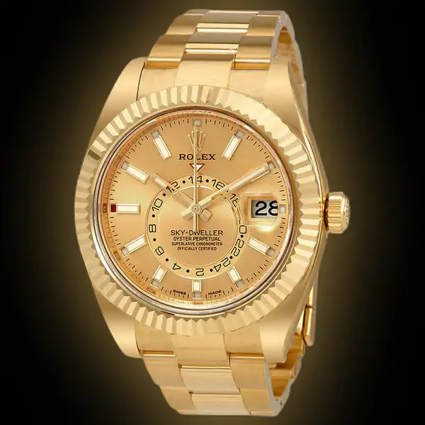 RLX Skydweller premium quality chain watch Golden
